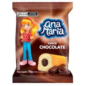 Bolo de Baunilha Com Recheio de Chocolate Ana Maria 35g