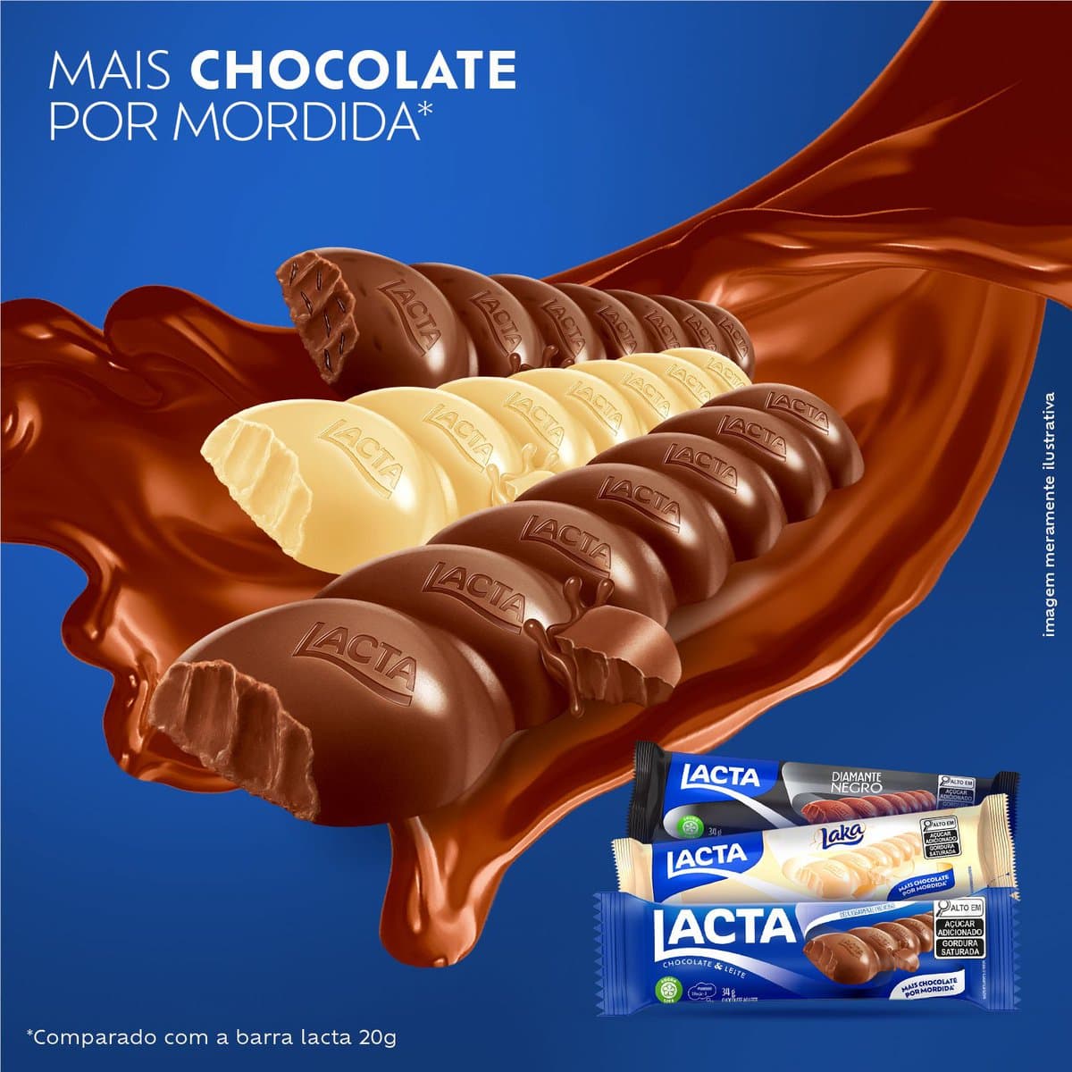 Chocolate Branco Lacta Laka 34g - Supermercado Marinho