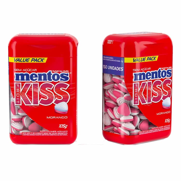 Pastilha Mentos Kiss Morango 105 G Carrefour 2765
