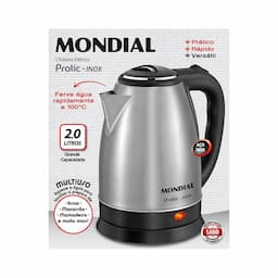 5058724_Chaleira Elétrica Mondial em Polipropileno  2 Litros Pratic CE06 Preto e Inox 110V_2_Zoom