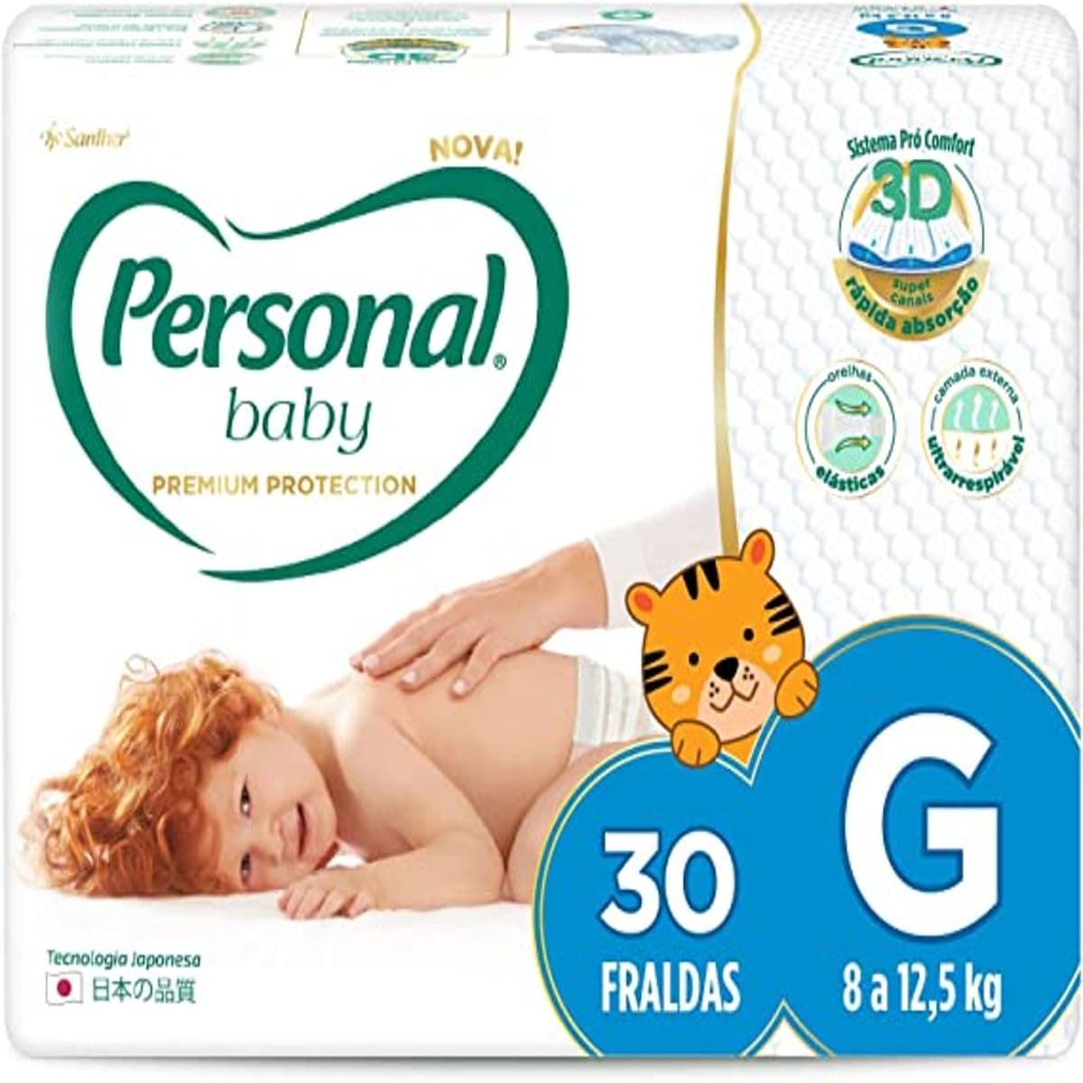 Fralda Descartável Personal Baby Premiun G 30 Unidades